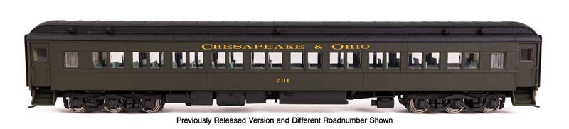 PREORDER Walthers Proto HO 920-17605 Lighted 82' Pullman-Built Heavyweight Paired-Window Coach, Chesapeake & Ohio