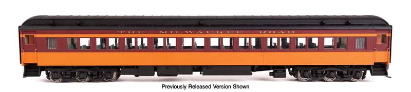 PREORDER Walthers Proto HO 920-17609 Lighted 82' Pullman-Built Heavyweight Paired-Window Coach, Milwaukee Road
