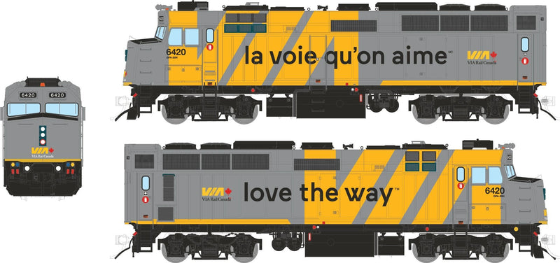 PREORDER Rapido HO 82529 Rebuilt F40PH-2D Locomotive, Via Rail Love the Way