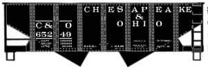 PREORDER Accurail HO 81861 USRA 55-Ton 2-Bay Open Hopper Kit, Chesapeake & Ohio