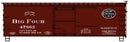 PREORDER Accurail HO 81892 36' Double-Sheathed Wood Boxcar, Steel Roof, Wood Ends, Straight Underf. Kit, Big Four CCC&StL