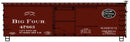 Accurail HO 81892 36' Double-Sheathed Wood Boxcar, Steel Roof, Wood Ends, Straight Underf. Kit, Big Four CCC&StL
