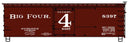 PREORDER Accurail HO 81891 36' Double-Sheathed Wood Boxcar, Steel Roof, Wood Ends, Straight Underf. Kit, Big Four CCC&StL