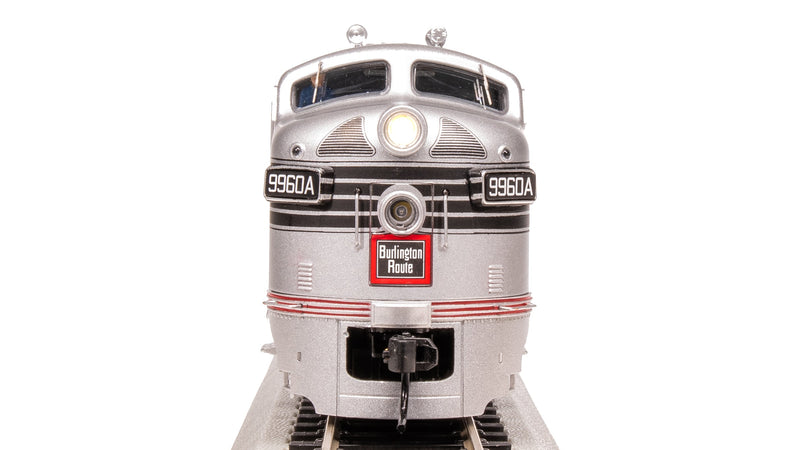 BLI 8334 EMD F3A, CBQ 9960C, Aluminum w/ Black Nose Stripes, No-Sound / DCC-Ready, HO