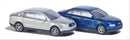 Busch N 8340 Audi A4 Sedan 2-Pack, Assembled, 1 Each: Metallic Silver & Metallic Blue
