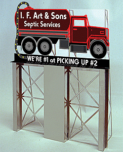 Miller Engineering HO 1281 I.F. Art & Sons Roadside Billboard