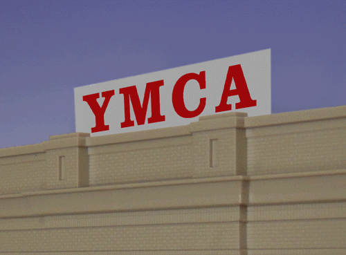 Miller Engineering 2071 Animated Neon Sign YMCA Large Horizontal