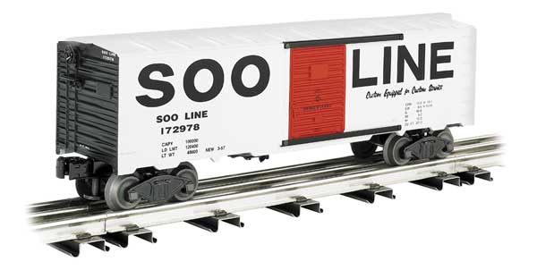 Bachmann Trains O 47025 40' Steel Boxcar 3-Rail Williams(TM), Soo Line