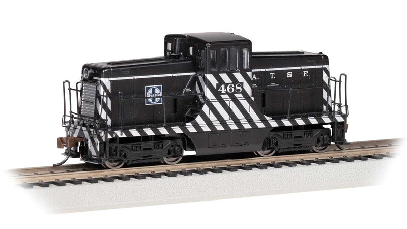 Bachmann 68202 GE 44-Ton Switcher - Sound and DCC - Sound Value -- Santa Fe 468 (Zebra Stripe, black, silver), HO