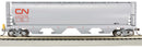Bachmann Trains HO 73805 Canadian Cylindrical 4-Bay Grain Hopper, Flashing FRED, Canadian National (Demo Scheme; One Side Gray, One Side Rainbow Colors)