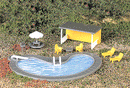Bachmann Trains HO 42215 Park Accessories, Swimming Pool & Accessories