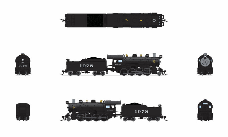 PREORDER Broadway Limited Imports N 8377 2-8-0 Consolidation with Smoke, Atchison Topeka & Santa Fe