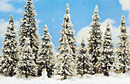 Busch 6465 Winter Set, Includes 10 White Trees, Snowman, Aviary and Snow-Powder