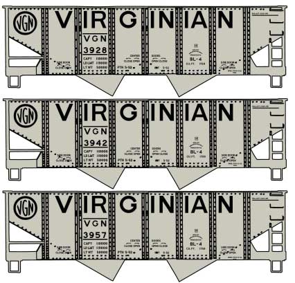 PREORDER Accurail 8175 HO USRA 55-Ton 2-Bay Open Hopper - Kit -- Virginian