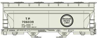 PREORDER Accurail 2218 HO ACF 2-Bay Covered Hopper - Kit -- Missouri Pacific T&P