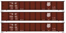 Accurail HO 37674 AAR 41' Steel Gondola 3-Pack Kit, New Haven 58129, 58163, 58194 (Boxcar Red, Script Logo)