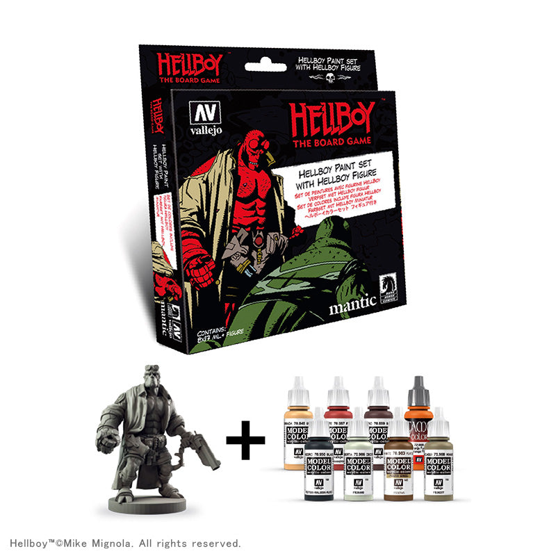 Vallejo Acrylic Paints 70187 Hellboy:The Board Game Paint Set (8-Pack & Figure)