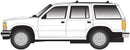 Atlas HO 30 000 072 1993 Ford Explorer with Rotary Beacon (Non-Operating), Assembled, Master, Painted, Unlettered (white)