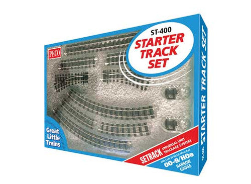 Peco HOn30 ST400 Narrow Gauge Starter Track Set, Oval with Two Spurs