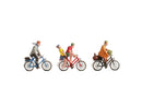 Noch N 36898 Cyclists, 3 People & 2 Bikes Set