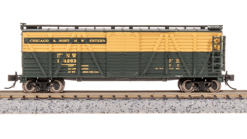 BLI 8452 40' Wood Stock Car, CNW 14263, Cattle Sounds, N