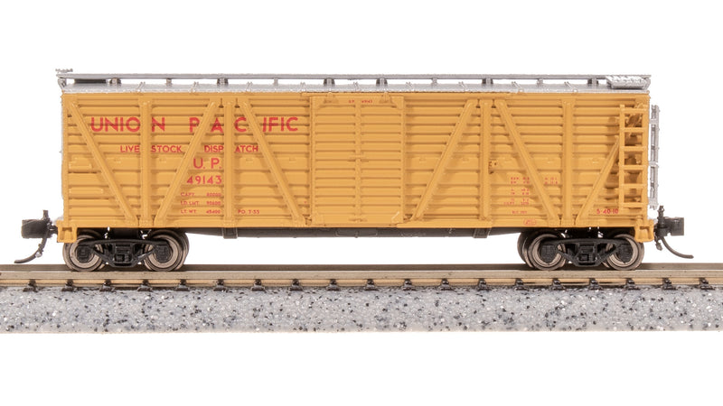 BLI 8456 40' Wood Stock Car, UP 49143, Cattle Sounds, N