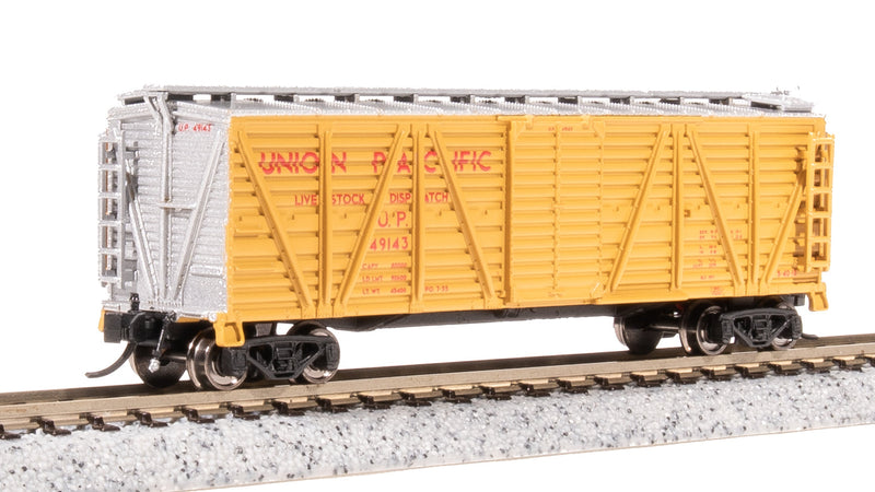 BLI 8456 40' Wood Stock Car, UP 49143, Cattle Sounds, N