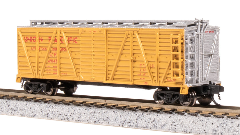 BLI 8456 40' Wood Stock Car, UP 49143, Cattle Sounds, N