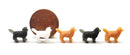 All Scale Miniatures HO 870962A Dogs, Unpainted 3D Printed Figures Multiple Colors (5)