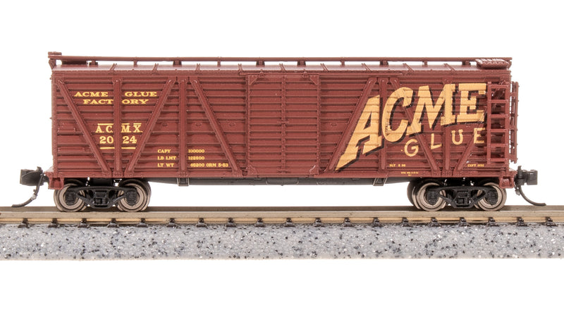 BLI 8471 40' Wood Stock Car, Acme Glue Factory, Horse Sounds, N