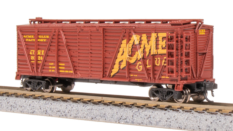 BLI 8471 40' Wood Stock Car, Acme Glue Factory, Horse Sounds, N