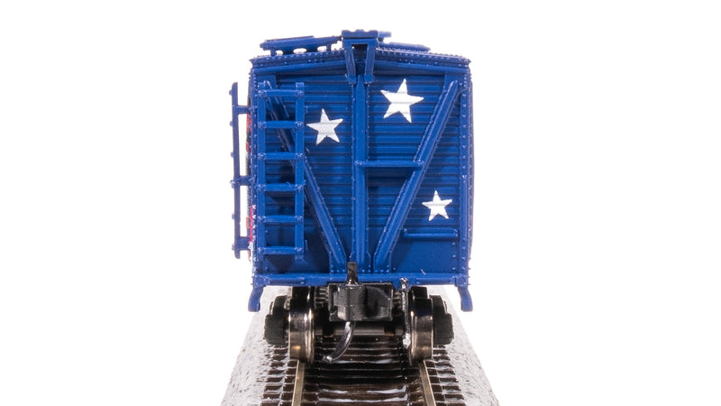 BLI 8472 40' Wood Stock Car, Independence Day Theme, Patriotic Music, N