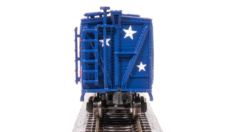 BLI 8472 40' Wood Stock Car, Independence Day Theme, Patriotic Music, N