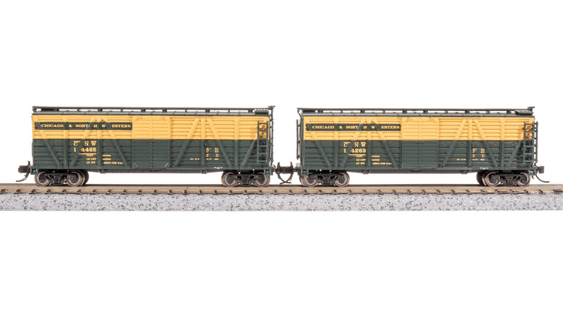 BLI 8482 40' Wood Stock Car, C&NW, No Sound, 2-pack, N