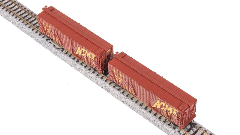 BLI 8487 40' Wood Stock Car, Acme Glue Factory, No Sound, 2-pack, N