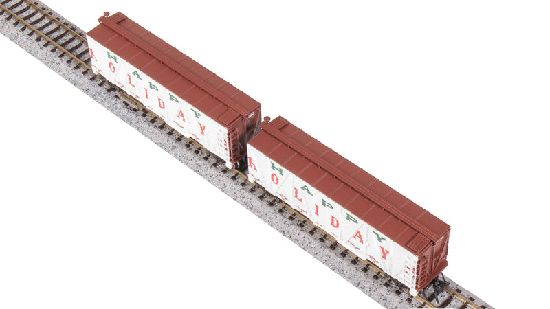 BLI 8489 40' Wood Stock Car, Holiday Season Stock Car, "Happy Holidays", No Sound, 2-pack, N