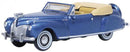 Oxford Diecast 87LC41007 1941 Lincoln Continental Convertible - Assembled -- Darian Blue, Tan, HO