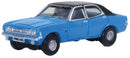 Oxford Diecast NCOR3005 1970 Ford Cortina Mark III - Assembled -- Electric Monza Blue, Black, N Scale