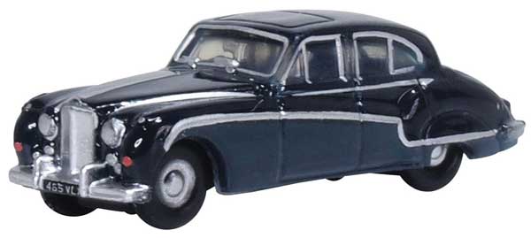 Oxford Diecast NJAG8003 1956 Jaguar MKVIII Sedan - Assembled -- Indigo Blue, Cotswold Blue, N Scale