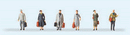 Preiser N 79219 Passengers, Walking Travellers Era III