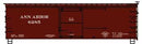 Accurail HO 1710 36' Double-Sheathed Wood Boxcar with Steel Roof, Wood Ends, Fishbelly Kit, Ann Arbor 6285 (Boxcar Red)