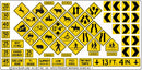 Blair Line HO 105 Highway Signs, Warning