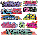 Blair Line HO 2257 Graffiti Decals Mega Set, Set