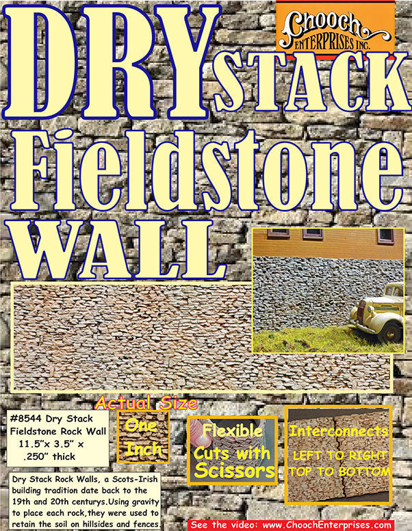 Chooch 8544 Dry Stack Fieldstone Rock Wall