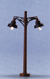Brawa 4611 Double-Arm Wooden Post Lamp, 50mm Height