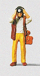 East Coast Circuits HO 95100 Railfan Photographer with Working Camera Flash, Beige Pants