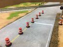 East Coast Circuits HO 9503 Traffic Barrels, Orange, White (10)