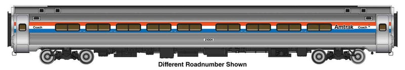 PREORDER Walthers Proto HO 920-12215 85' Amfleet I 84-Seat Coach Lighted, Amtrak Phase III