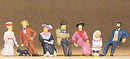 Preiser HO 137 1900's Figures, People Sitting on Platform (7)