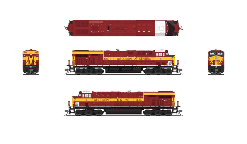 BLI 8630 GE ES44AC, CN 3069, Wisconsin Central Heritage Paint, No-Sound / DCC-Ready, N